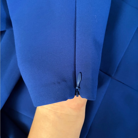 🆕🦋 Sachin & Babi Patrizia Cobalt Blue Asymmetric Midi Dress Long Sleeve Size 12 - Picture 12 of 17